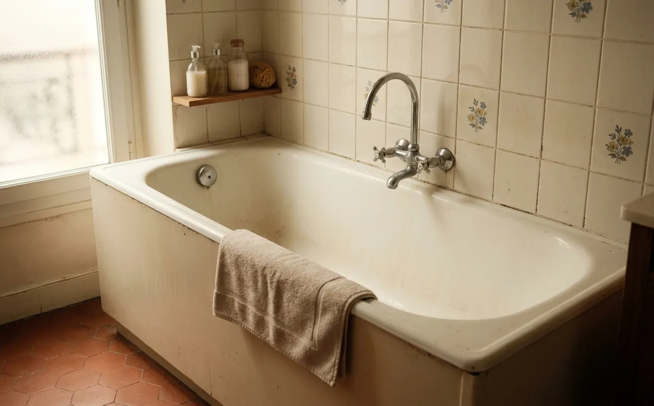 Baignoire existante à remplacer par une douche adaptée